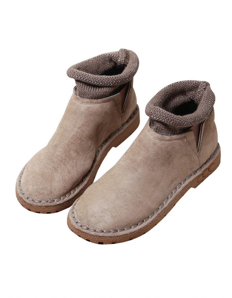 Handgemachte Wildleder Winter Kurze Retro-stiefel