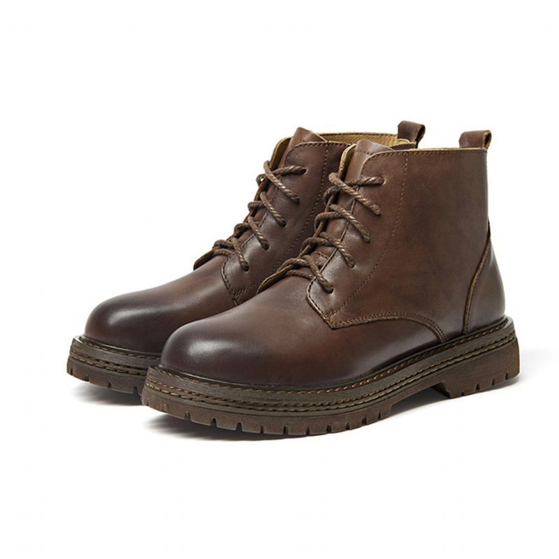 Herbst Casual Leather Handmade Martin Short Boots | Geschenk Schuhe