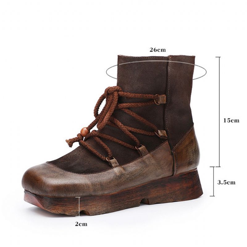 Herbst Winter Casual Leder Retro Kurze Damenstiefel | Geschenk Schuhe