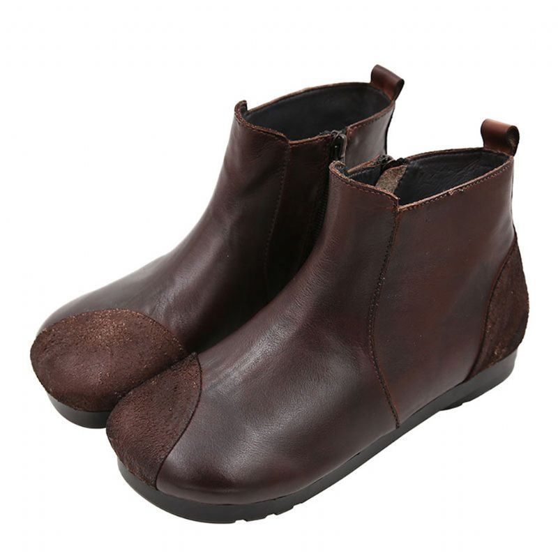 Herbst-winter-leder-retro-handgemachte Lässige Damenstiefel | Geschenk Schuhe