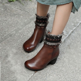 Herbst-winter-leder-retro-stiefel | Geschenk Schuhe