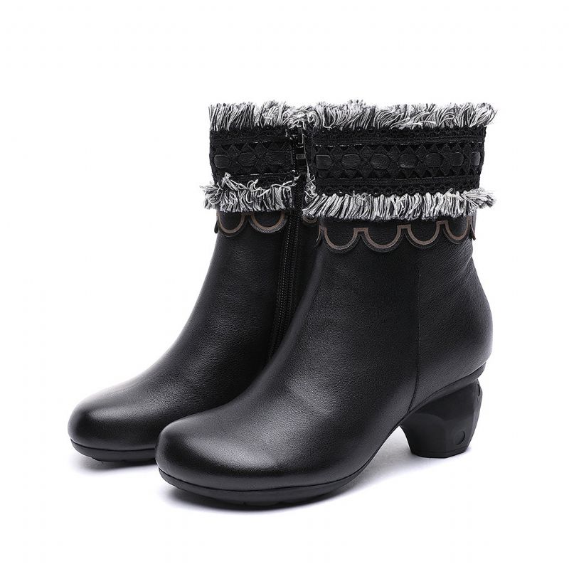 Herbst-winter-leder-retro-stiefel | Geschenk Schuhe