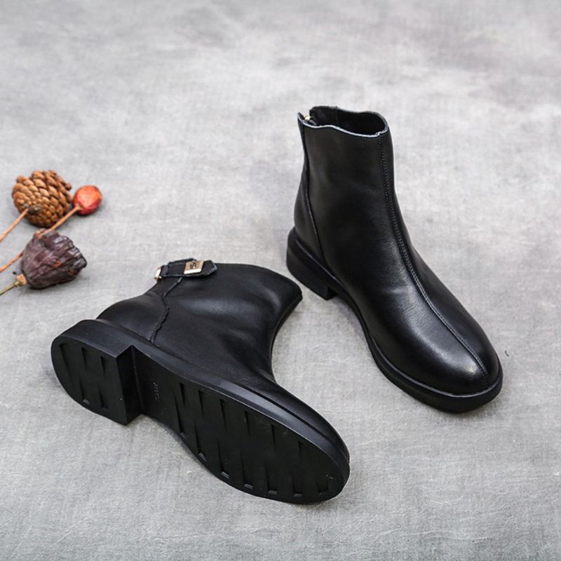 Herbst-winter-mode Leder Low Heel Martin Short Damenstiefel | Geschenk Schuhe