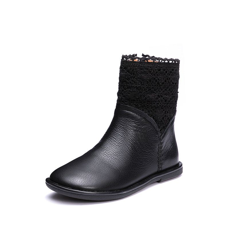 Herbst-winter-retro Handgefertigte Ledernähte Stiefeletten| Geschenk Schuhe