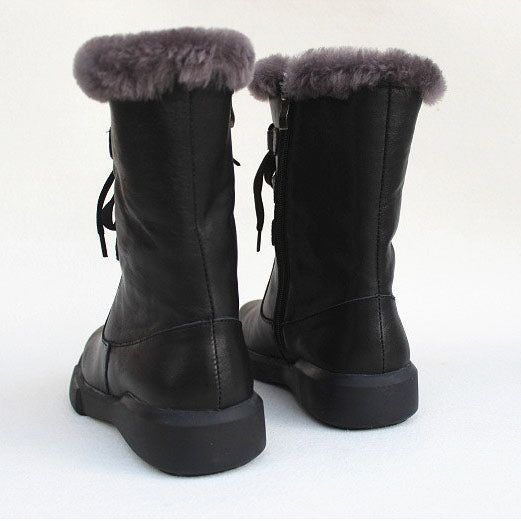 Mittellange Winterstiefel Aus Reinem Leder | Geschenk Schuhe | 35-41