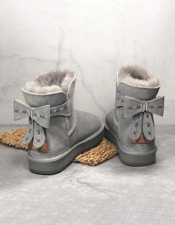 Rutschfeste Winter-schneestiefel Aus Wildleder