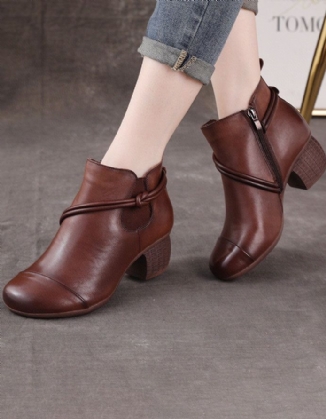 Rutschfester Bequemer Klobiger Retro-bootie