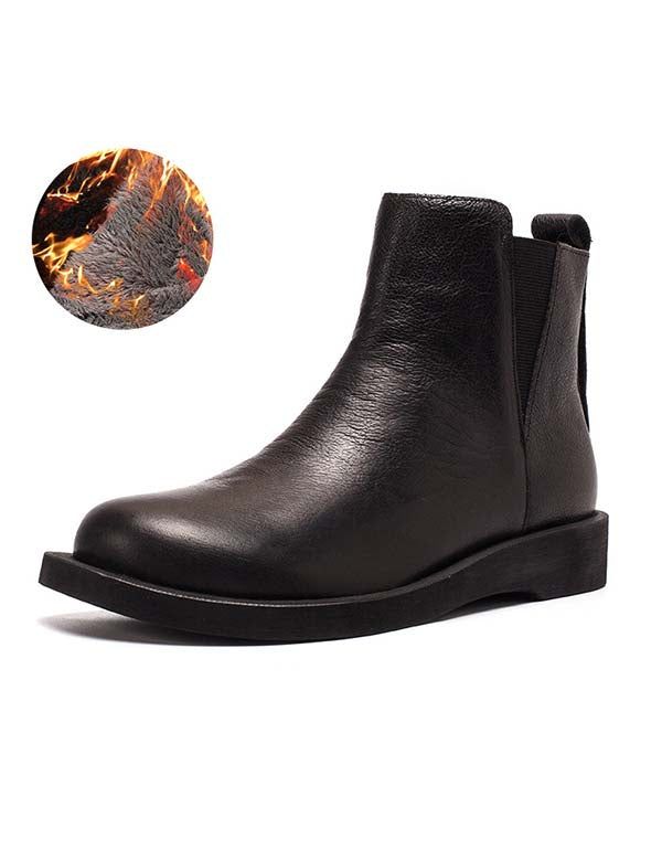 Winter-herbst-handgefertigte Retro-chelsea-stiefel Aus Leder