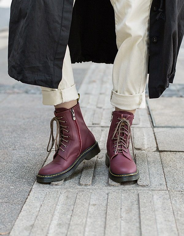 Winter-herbst-schnürstiefel Aus Glattem Leder Von Dr Marten