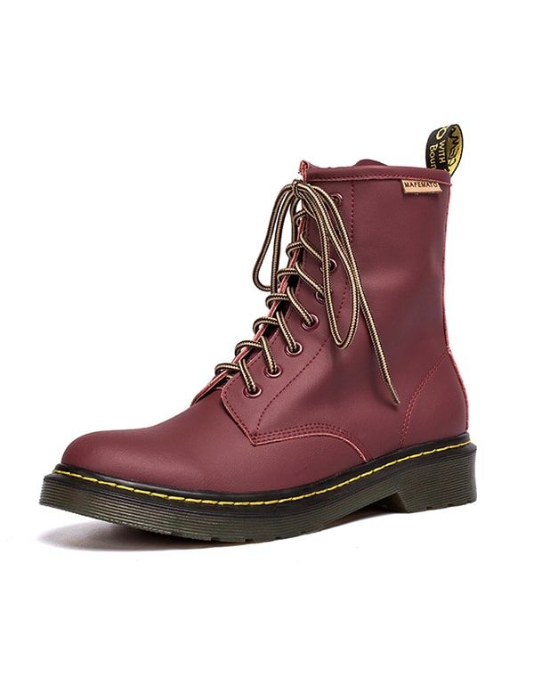 Winter-herbst-schnürstiefel Aus Glattem Leder Von Dr Marten