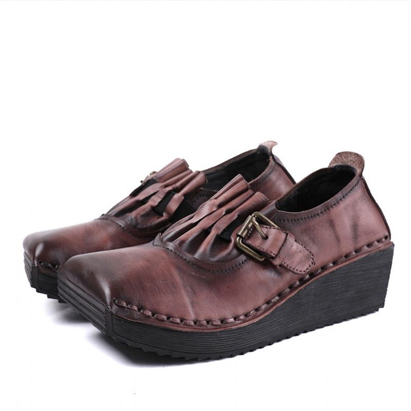 Winter-leder-retro-keilschuhe | Geschenk Schuhe