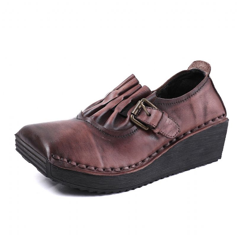 Winter-leder-retro-keilschuhe | Geschenk Schuhe