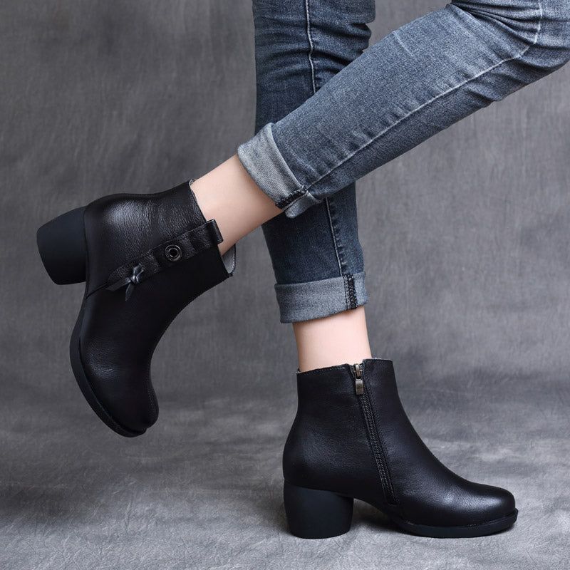 Winter Retro Bequeme Chunky Boots | Geschenk Schuhe