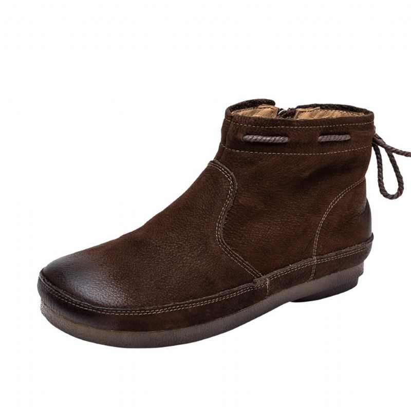 Winter Retro Leder Damenschuhe | Geschenk Schuhe