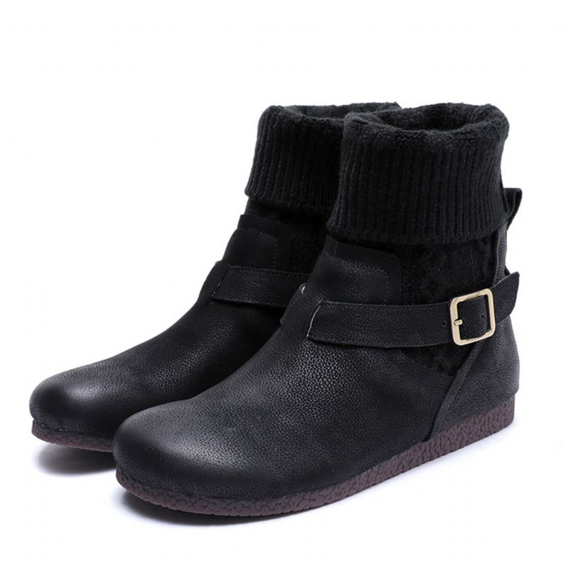 Winter-retro-leder-kurzstiefel | Geschenk Schuhe