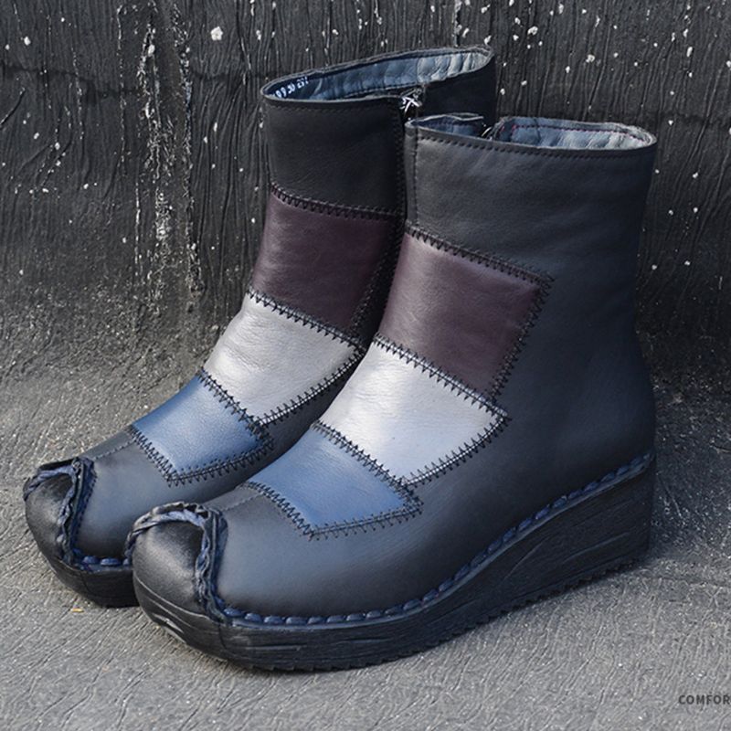 Winter-retro-leder-samt-stiefel | Geschenk Schuhe