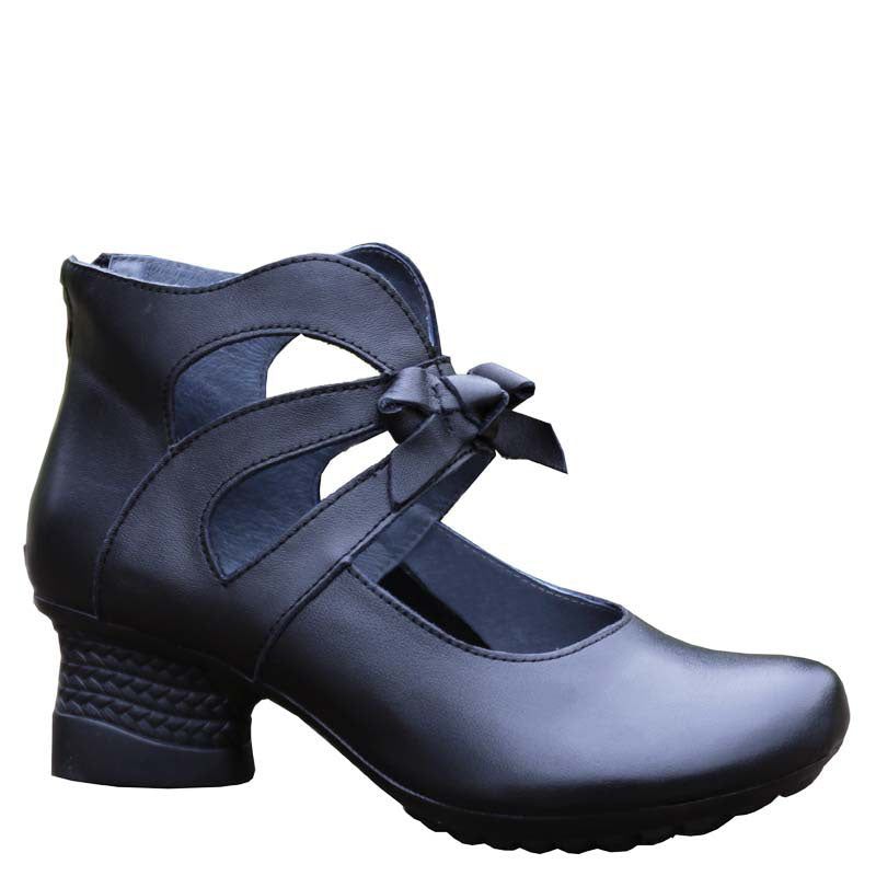 Damen Leder Retro Elegante Chunky Schuhe| Geschenk Schuhe