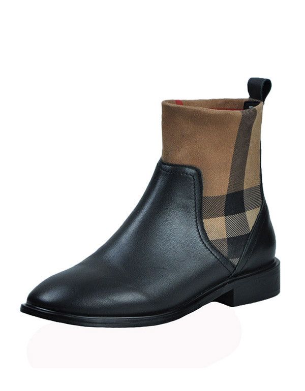 Chelsea Stitching Plaid Fashion Damenstiefel