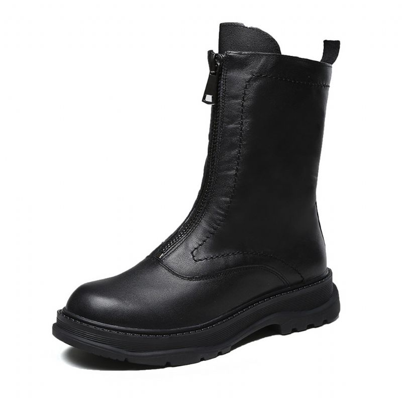 Damen Bequeme Winterstiefel Aus Rindsleder | Obiono