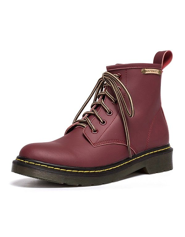 Doc Marten-stiefel Aus Glattleder Für Damen Im Herbst