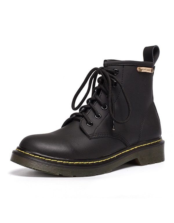 Doc Marten-stiefel Aus Glattleder Für Damen Im Herbst