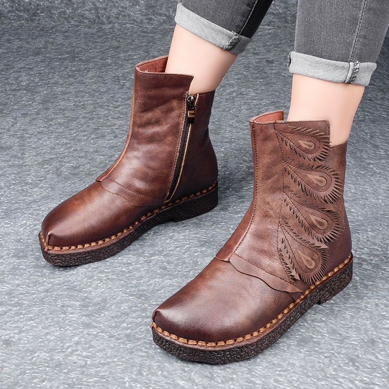 Ethno-retro-samtstiefel | Geschenk Schuhe