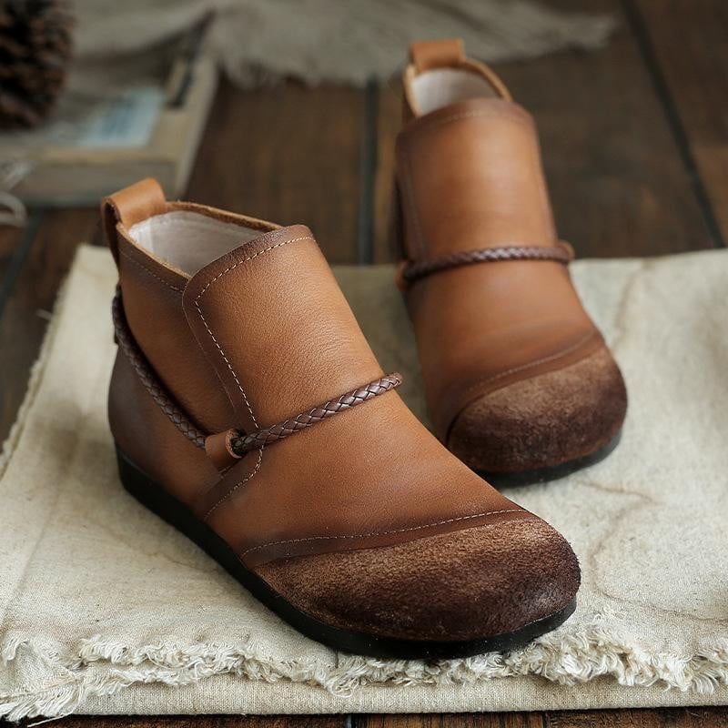 Geschenk Schuhe Herbst Retro Bequeme Handgefertigte Stiefeletten Mit Nähten