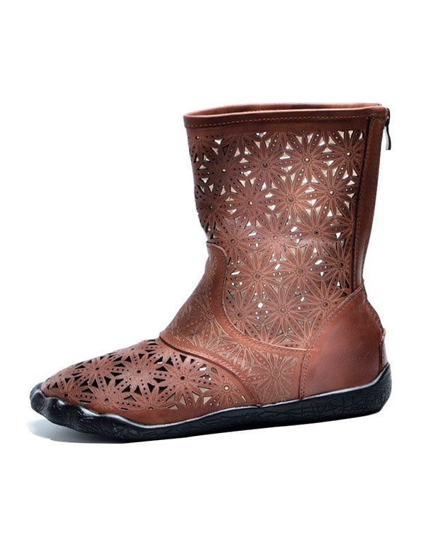 Handgefertigte Retro-sommerstiefel Aus Leder