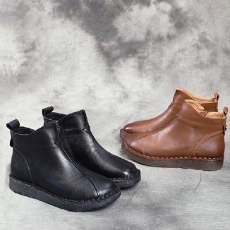 Handgefertigte Retro-stiefeletten Aus Leder | Geschenk Schuhe