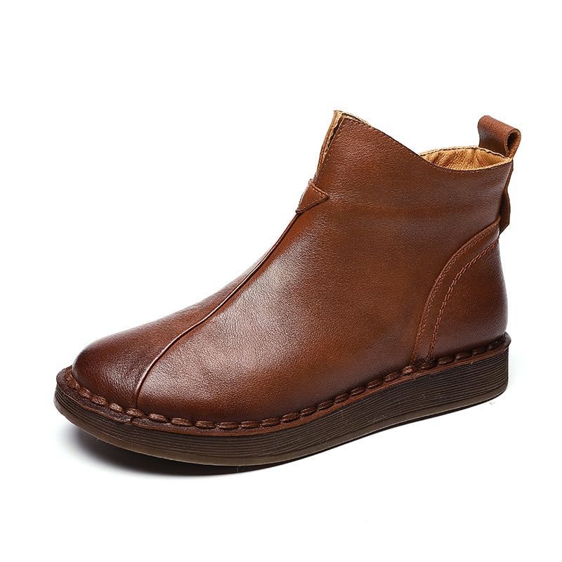 Handgefertigte Retro-stiefeletten Aus Leder | Geschenk Schuhe