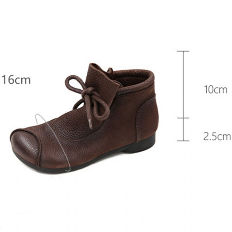 Herbst Retro Ethnische Leder Damen Stiefeletten Mit Weichem Boden | Geschenk Schuhe