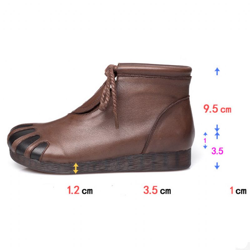 Herbst Winter Leder Vintage Kurze Stiefel | Geschenk Schuhe