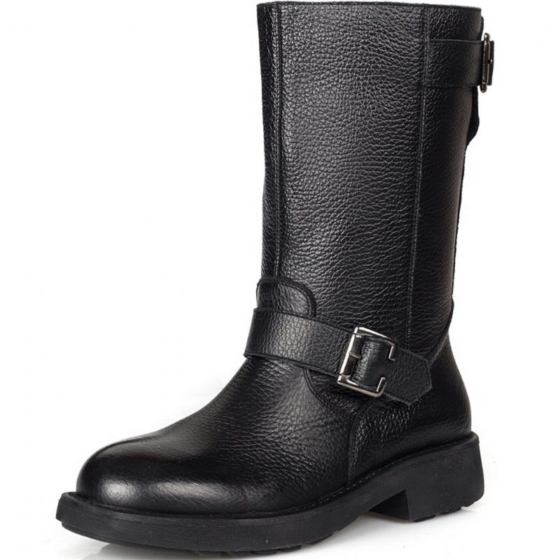 Herbst Winter Mode Damen Lederstiefel | Geschenk Schuhe