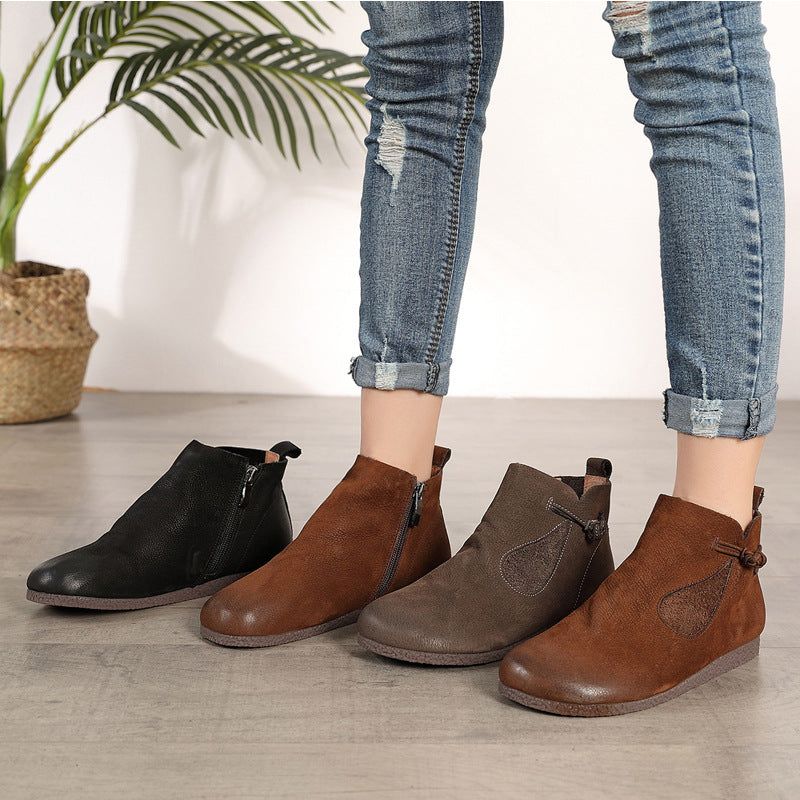 Herbstliche Retro-stiefel Mit Weichem Boden| Geschenk Schuhe