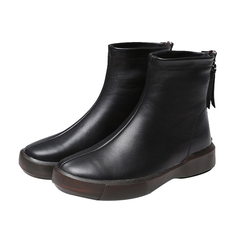 Kurze Chelsea-stiefel Aus Echtem Leder 34-43