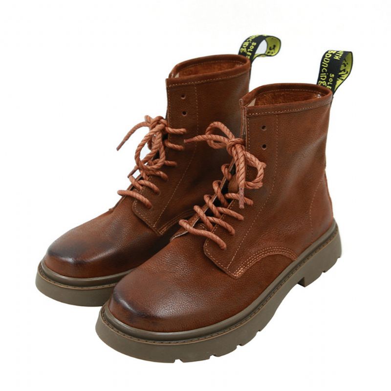 Kurze Damenstiefel Aus Leder Mit Weichem Boden | Geschenk Schuhe