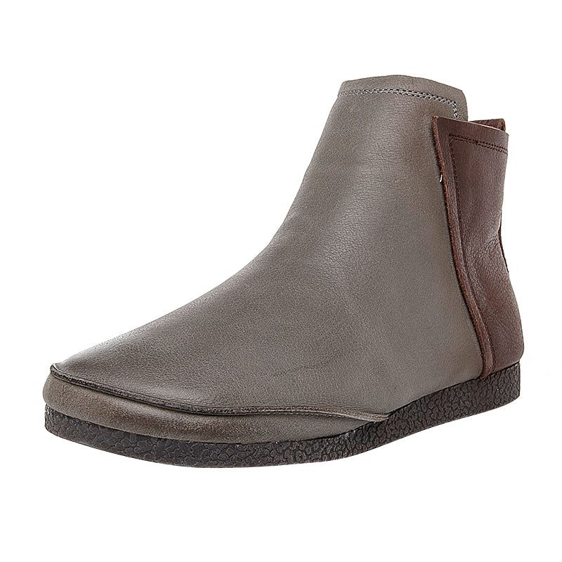 Kurze Stiefel Aus Leder Für Herbst-winter-damen