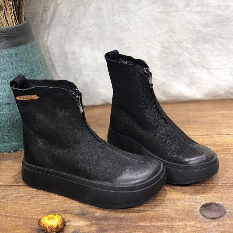 Lässige Damen-plateau-stiefel Aus Samt | Geschenk Schuhe