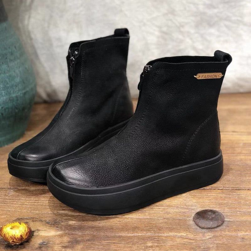 Lässige Damen-plateau-stiefel Aus Samt | Geschenk Schuhe