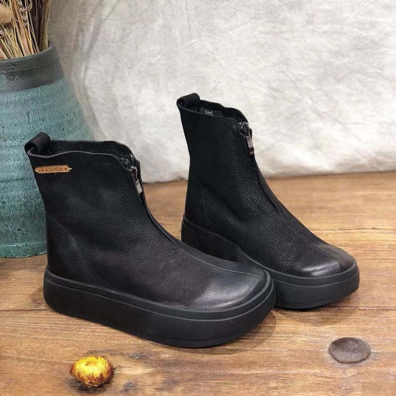 Lässige Damen-plateau-stiefel Aus Samt | Geschenk Schuhe