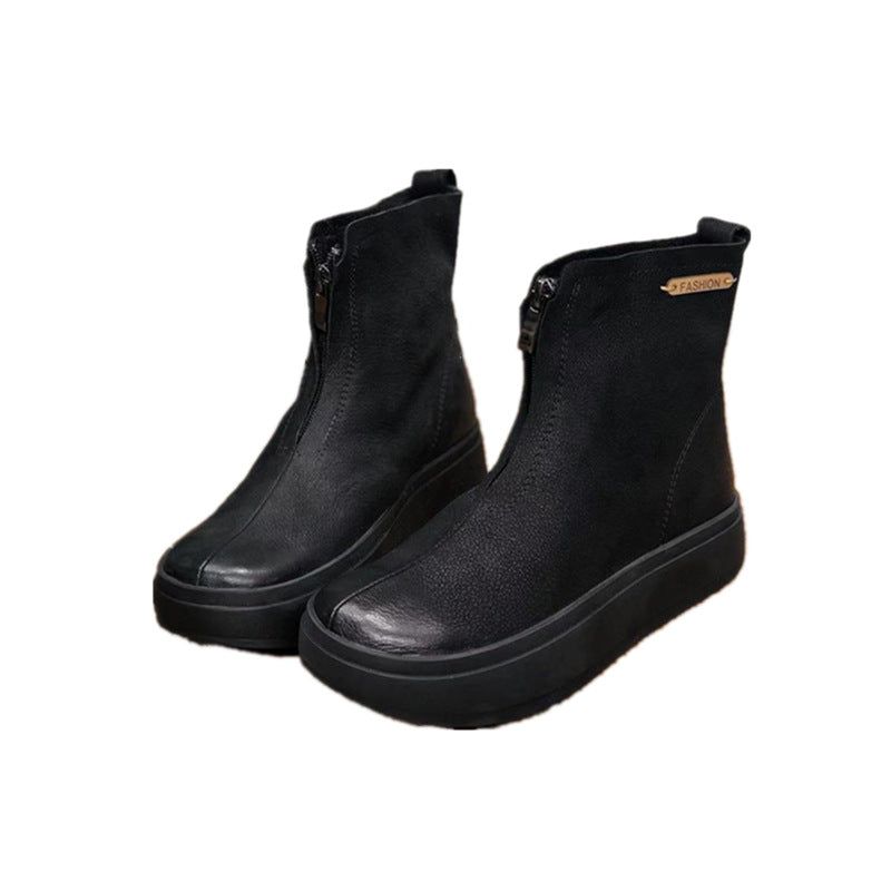 Lässige Damen-plateau-stiefel Aus Samt | Geschenk Schuhe