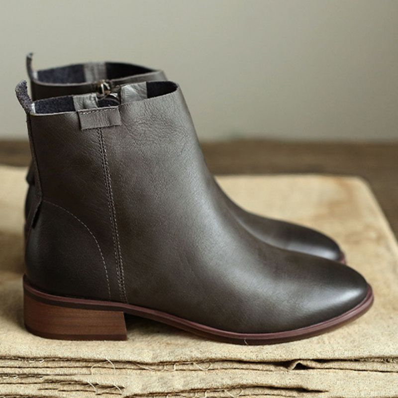 Literarische Retro-stiefeletten Aus Chelsea-leder Für Damen | Geschenk Schuhe