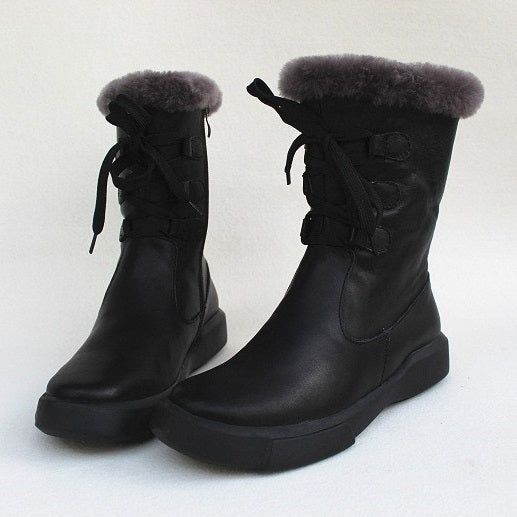 Mittellange Winterstiefel Aus Reinem Leder | Geschenk Schuhe | 35-41