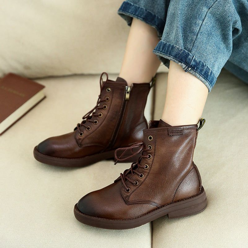 Retro Fashion Rub Color Martin Boots Bequemer Herbst | Geschenk Schuhe