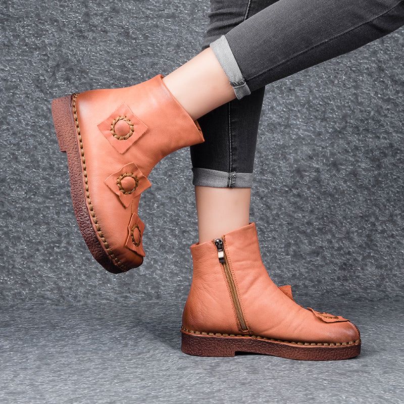 Retro Samt Patch Stiefel | Geschenk Schuhe