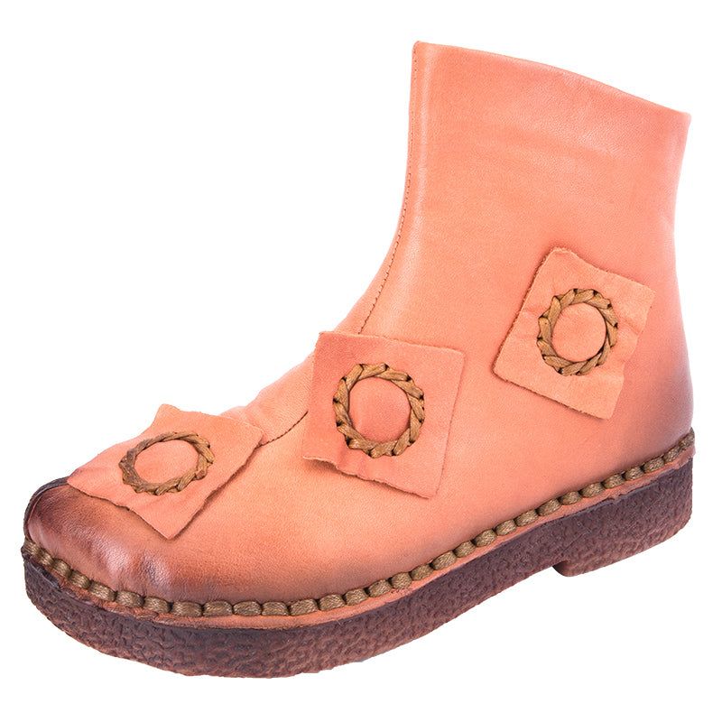 Retro Samt Patch Stiefel | Geschenk Schuhe