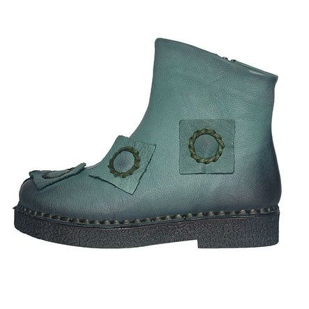 Retro Samt Patch Stiefel | Geschenk Schuhe