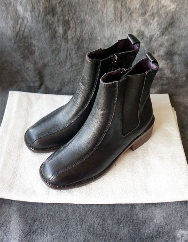 Vintage Leder Chelsea Boots Damen