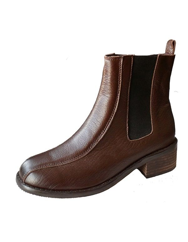 Vintage Leder Chelsea Boots Damen