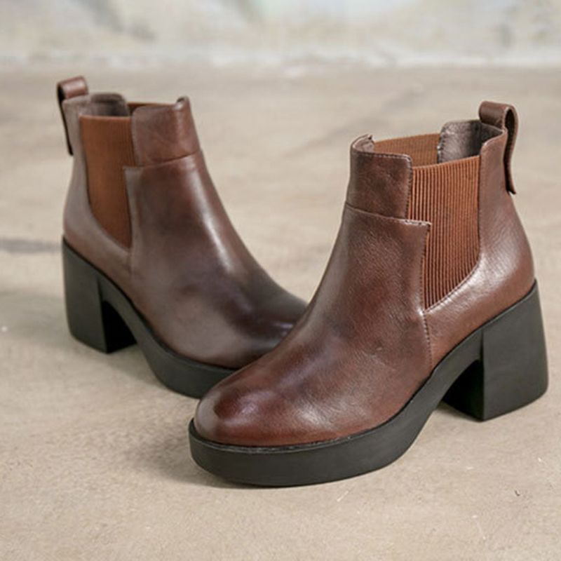 Wasserdichte Retro-plateaustiefel | Geschenk Schuhe